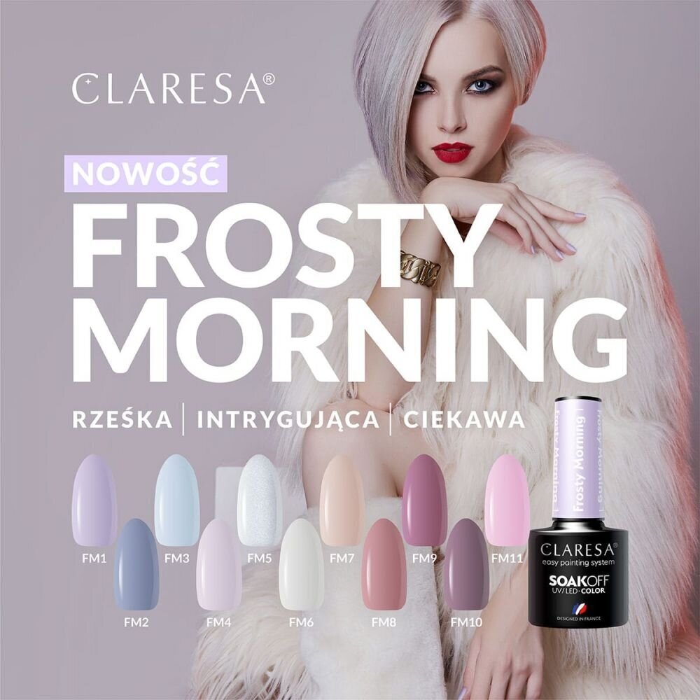 Ilgnoturīga hibrīda nagu laka Claresa, Frosty Morning 8, 5 g цена и информация | Nagu lakas, stiprinātāji | 220.lv