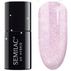 Semilac 806 стойкий гибридный гель лак для ногтей Extend Glitter Delicate Pink 7 мл ( 5 in 1 ) цена и информация | Лаки для ногтей, укрепители | 220.lv