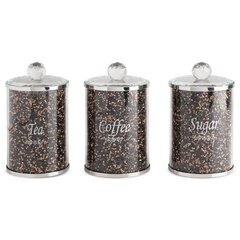 Eurofirany набор контейнеров для кофе, сахара и чая Ventosa, 3 шт. цена и информация | Посуда для хранения еды | 220.lv