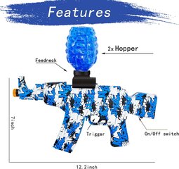 Электрический пистолет с шариками из водного геля и поролоновым дротиком, LIVMAN ST604B цена и информация | Игрушки для мальчиков | 220.lv