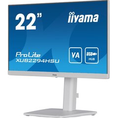 iiyama Монитор 21,5 дюйма XUB2294HSU-W2 VA, FHD, HDMI, DP, HAS (150 мм) USB3.0, 2x2 Вт цена и информация | Мониторы | 220.lv