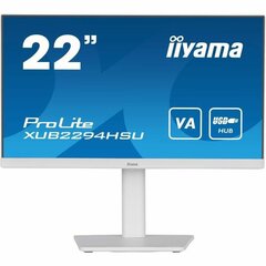 iiyama Монитор 21,5 дюйма XUB2294HSU-W2 VA, FHD, HDMI, DP, HAS (150 мм) USB3.0, 2x2 Вт цена и информация | Мониторы | 220.lv