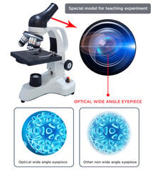 Profesionāls bioloģiskais mikroskops, 640X цена и информация | Телескопы и микроскопы | 220.lv