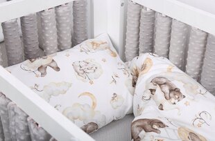 Babymam gultas veļas komplekts 90 x 120 cm 2 gab. brūns un bēšs цена и информация | Детское постельное бельё | 220.lv