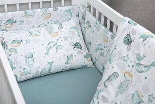 Babymam gultas veļas komplekts 90 x 120 cm 2 gab., zils цена и информация | Детское постельное бельё | 220.lv