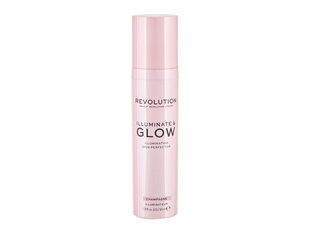 Makeup Revolution Glow & Illuminate Illuminating Skin Perfector - Šķidrais izgaismotājs 40 ml, Champagne cena un informācija | Bronzeri, vaigu sārtumi | 220.lv