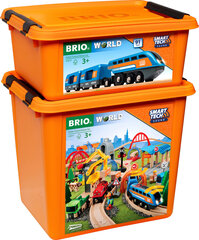 Функциональный железнодорожный набор Brio World 33977 Smart Tech Sound Deluxe цена и информация | Игрушки для мальчиков | 220.lv