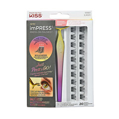 KISS Mākslīgās skropstas IMPRESS Nospiediet uz Falsies Kit 02 цена и информация | Накладные ресницы, керлеры | 220.lv