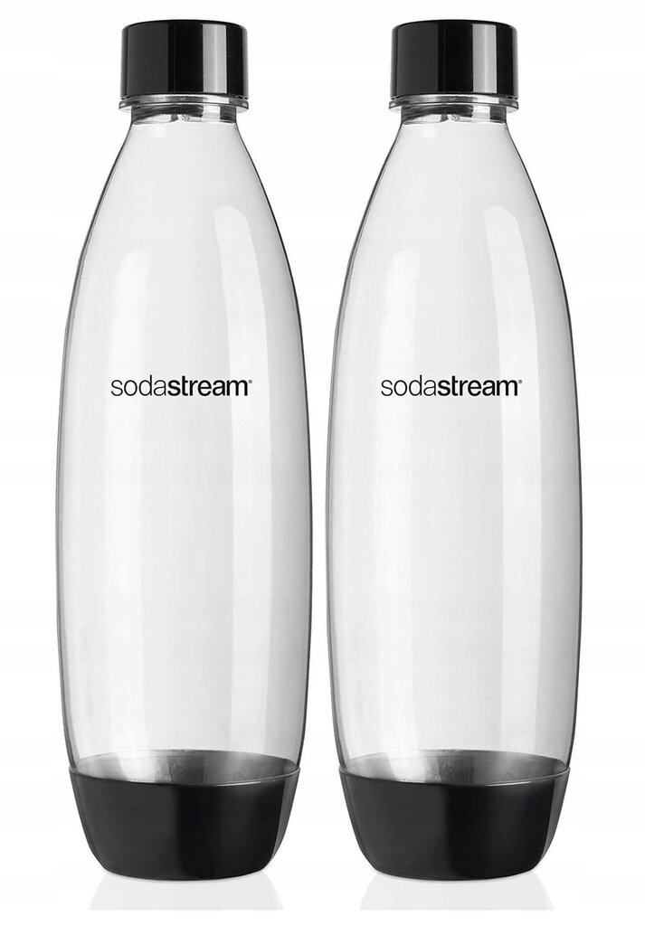 SodaStream TERRA, 2 pudeles, +2 kārtridži, melns cena un informācija | Gāzētā ūdens aparāti | 220.lv