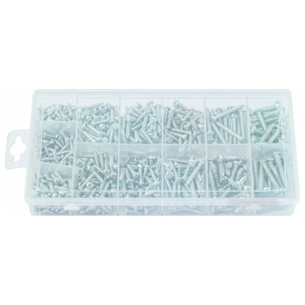 424943 KS Tools 550 Piece Ball Head Parker Screws Assortment M4x1/2"-M10x1 1/4" цена и информация | Stiprinājumi | 220.lv