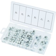 424949 KS Tools 100 Piece UNC Self-Tightening Nuts Assortment cena un informācija | Stiprinājumi | 220.lv