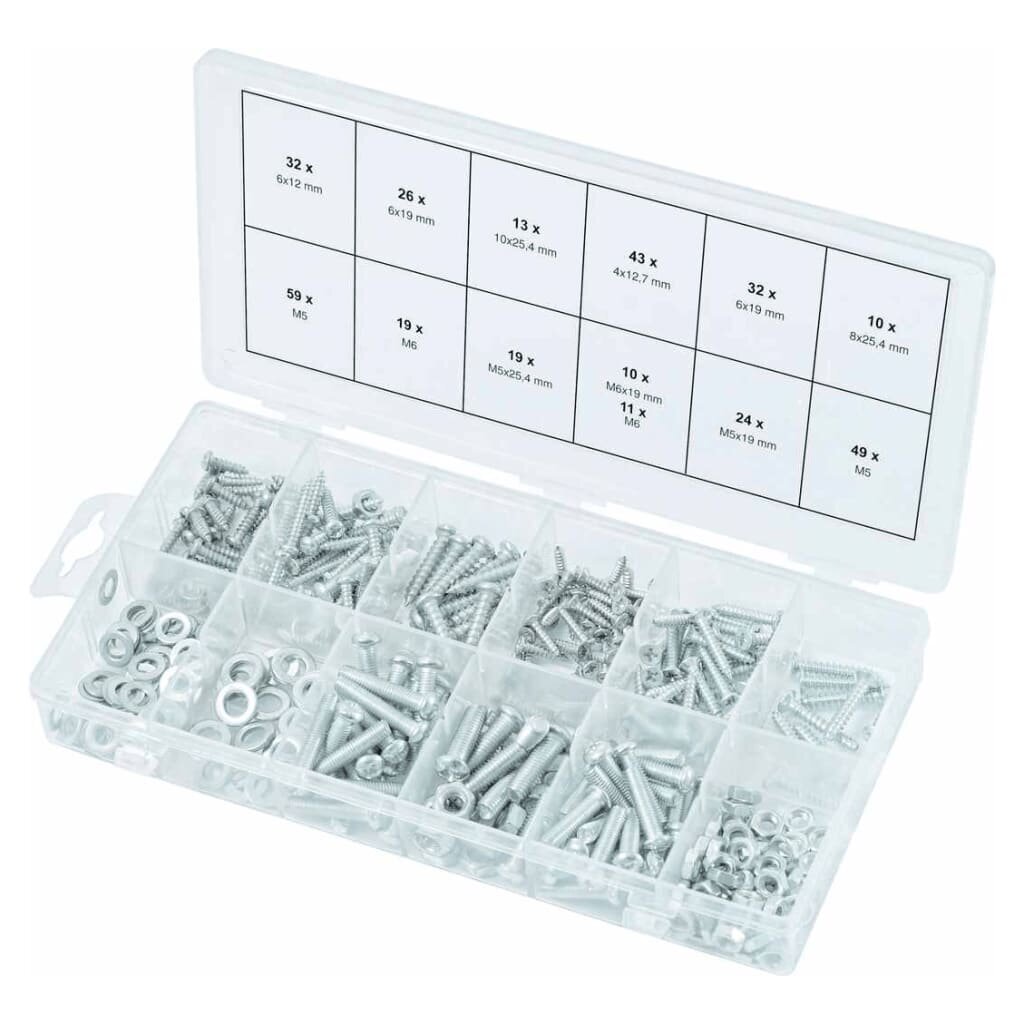 424951 KS Tools 347 Piece Self-Tapping Screws Assortment cena un informācija | Stiprinājumi | 220.lv