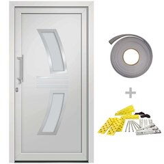 3057564 vidaXL Front Door White 108x208 cm (147141+203899) цена и информация | Межкомнатные двери | 220.lv