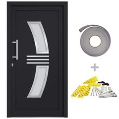 3057572 vidaXL Front Door Anthracite 98x208 cm (147149+203899) cena un informācija | Iekšdurvis | 220.lv