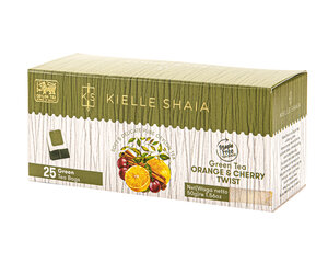 Zaļā tēja Kielle Shaia Orange & Cherry Twist 25x2g cena un informācija | Tēja | 220.lv