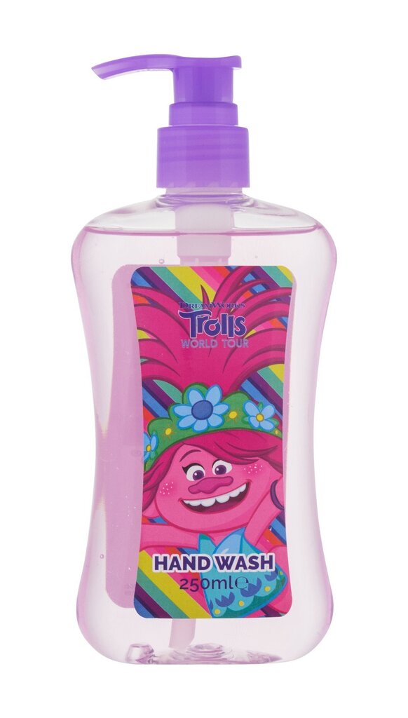 Šķidrās ziepes Dreamworks Trolls World Tour Liquid Soap, 250 ml cena un informācija | Ziepes | 220.lv