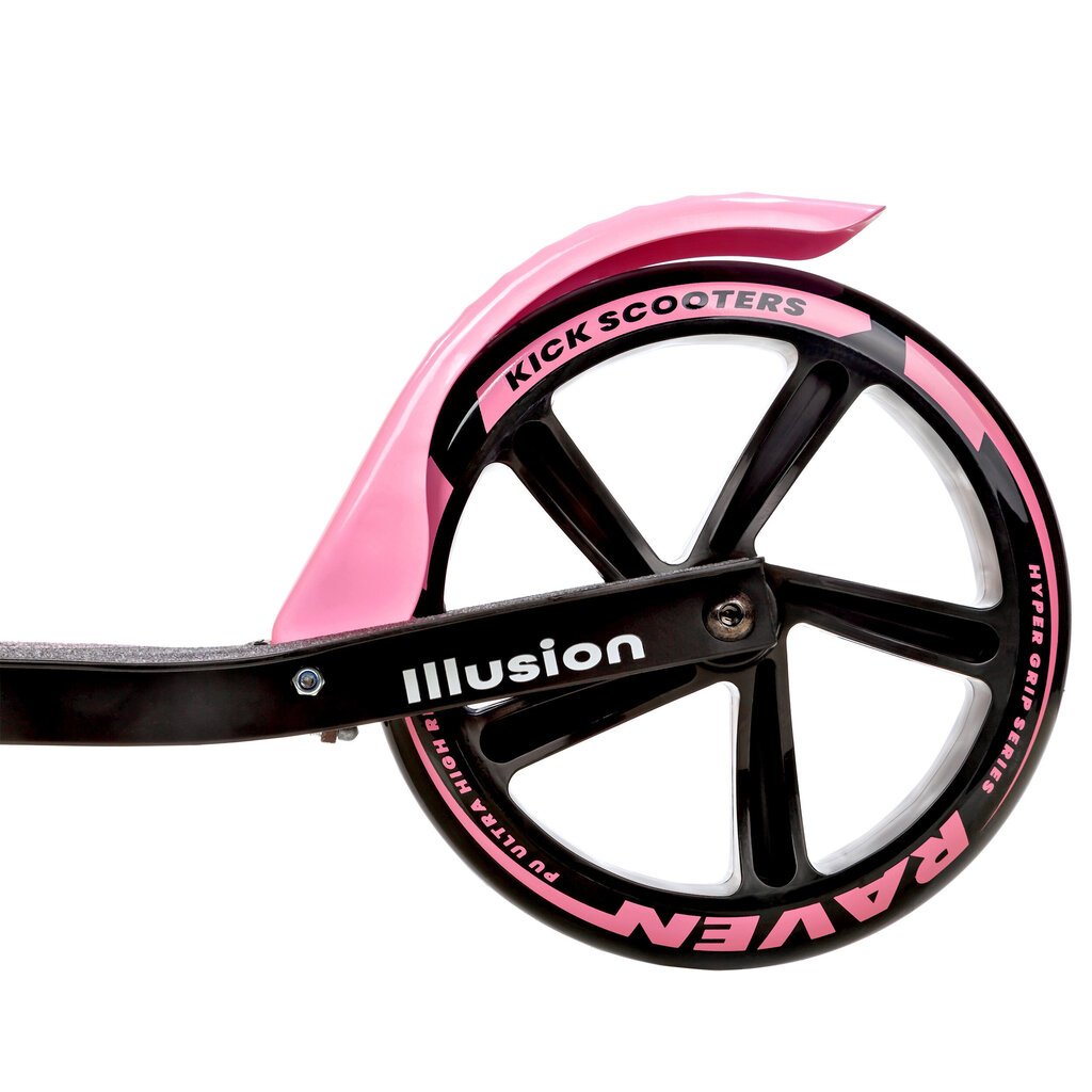 Skrejritenis ar lieliem riteņiem Raven Illusion Pink 200 mm cena un informācija | Skrejriteņi | 220.lv