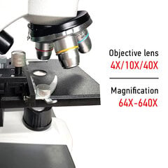 Профессиональный биологический микроскоп с цифровым окуляром цена и информация | Телескопы и микроскопы | 220.lv