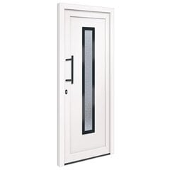 vidaXL ārdurvis, 88x200 cm, PVC, baltas цена и информация | Межкомнатные двери | 220.lv