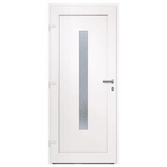 vidaXL ārdurvis, 88x200 cm, PVC, baltas цена и информация | Межкомнатные двери | 220.lv