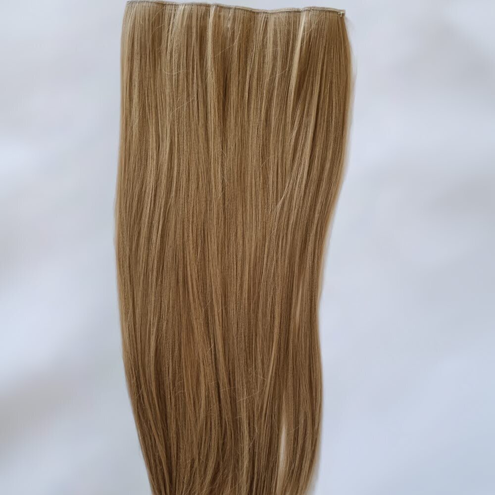 Vaļīgas matu sprādzes ar klipšiem gaiši brūnā krāsā 55 cm, 120 g, 1B nr. cena un informācija | Matu aksesuāri | 220.lv