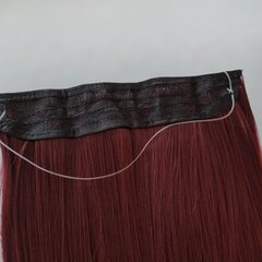Izlaistās matu ķetnes ar elastīgu sarkanu krāsu 80 cm, 110 g. 118 nr. cena un informācija | Matu aksesuāri | 220.lv