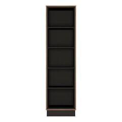 Bookcase BROLO 57x37xH209cm, oak/black цена и информация | Полки | 220.lv