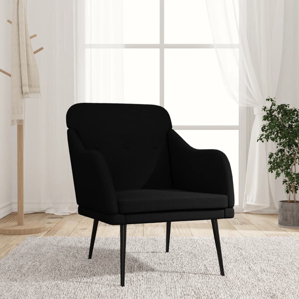 Krēsls, melns, 63x76x80cm, audums cena un informācija | Atpūtas krēsli | 220.lv