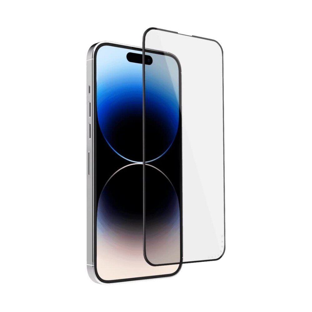 LCD aizsargstikls 2.5D Tellos Apple iPhone 12 Pro Max melns cena un informācija | Ekrāna aizsargstikli | 220.lv