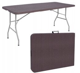 Стол складной Springos GF0055, 180 см, коричневый цена и информация | Столы для сада | 220.lv