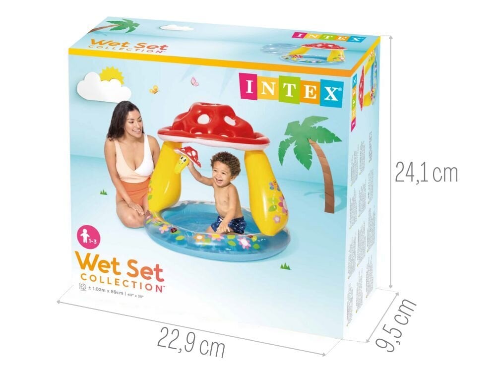 Piepūšamais apaļais baseins bērniem Intex, 102 x 102 cm цена и информация | Baseini | 220.lv