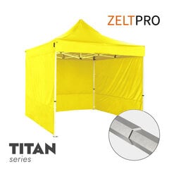 Tirdzniecības telts Zeltpro Titan, dzeltena, 3x3 cena un informācija | Teltis | 220.lv