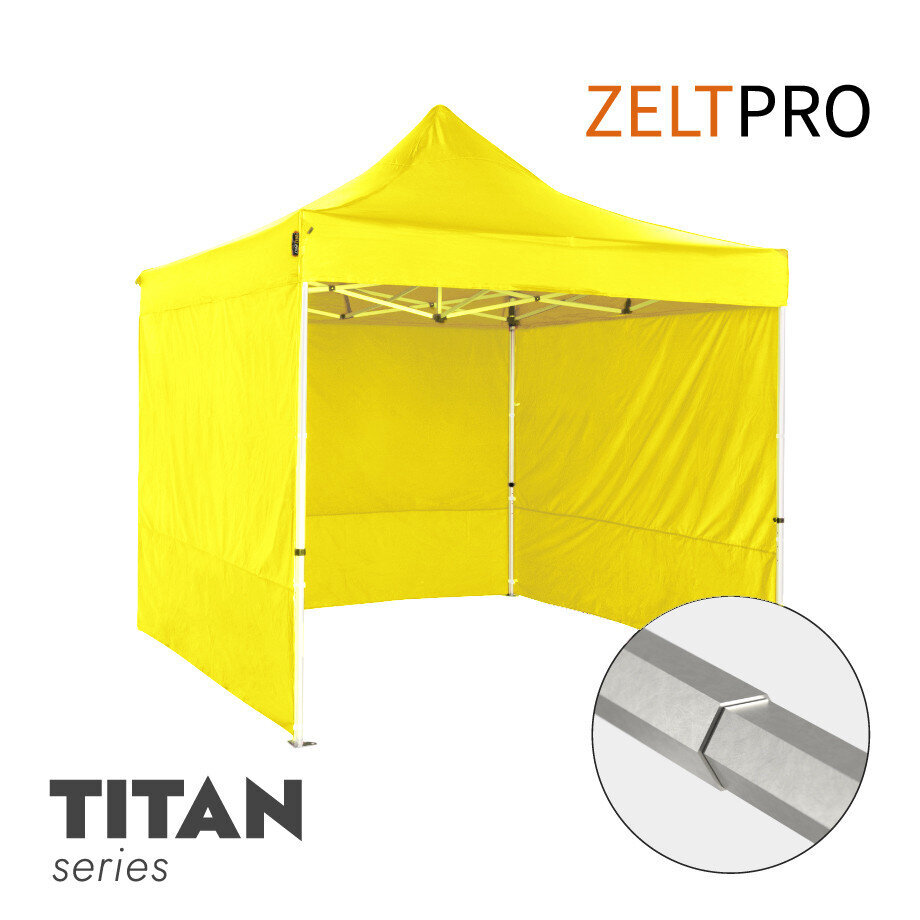 Tirdzniecības telts Zeltpro Titan, dzeltena, 3x3 цена и информация | Teltis | 220.lv