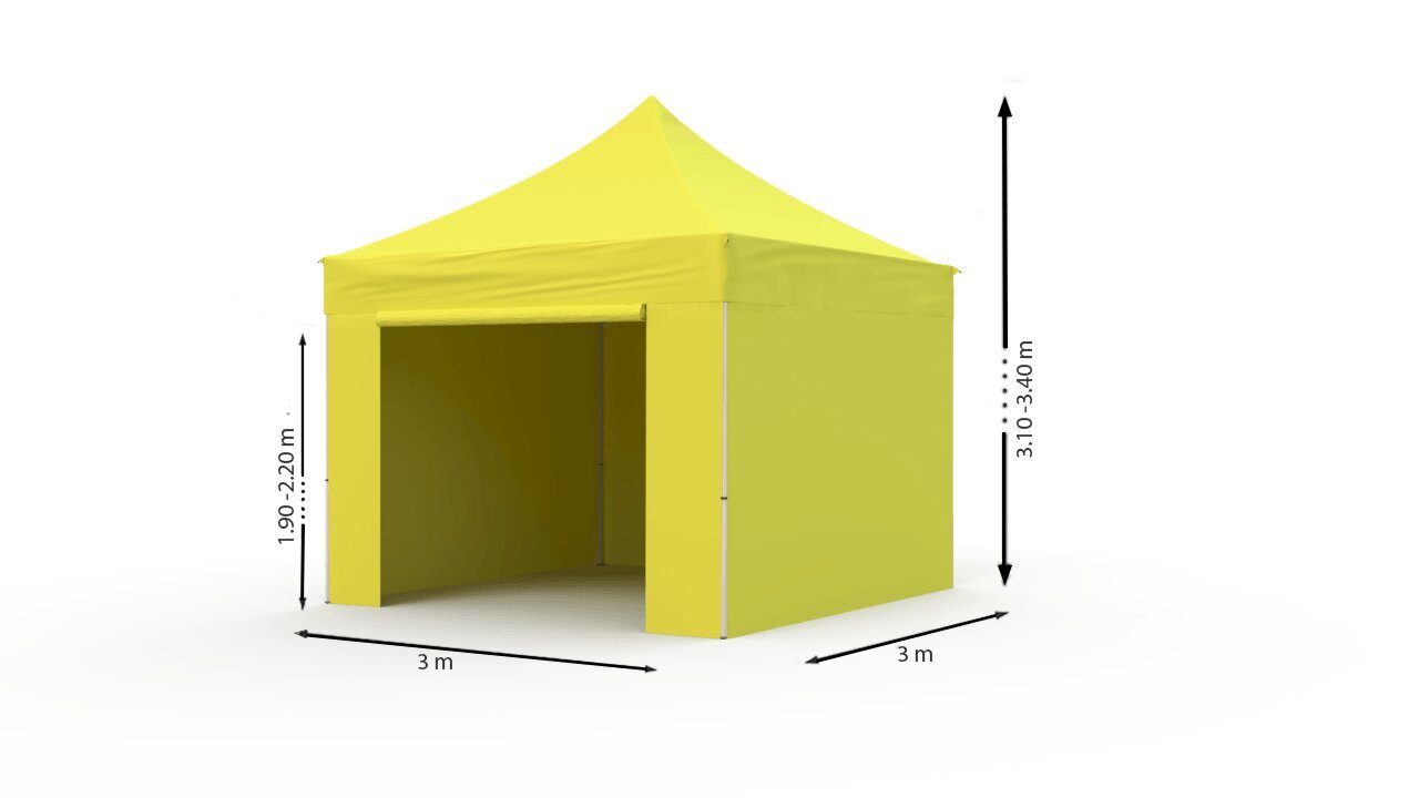 Tirdzniecības telts Zeltpro Proframe dzeltena, 3x3 cena un informācija | Teltis | 220.lv