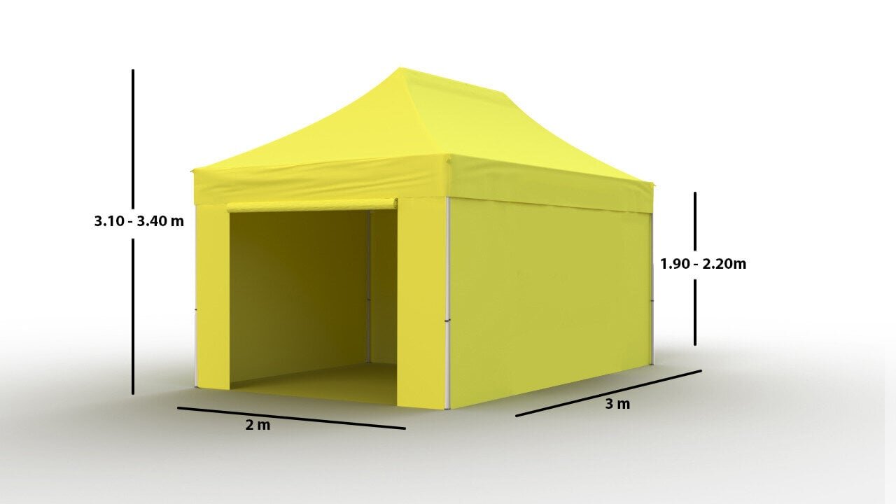 Tirdzniecības telts Zeltpro Proframe dzeltena, 3x2 cena un informācija | Teltis | 220.lv