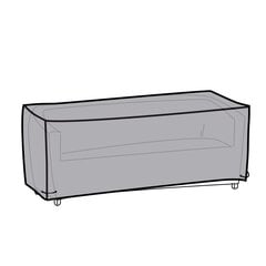 Dīvāna pārvalks DKD Home Decor Melns Alumīnijs Tumši pelēks (205 x 80 x 60 cm) cena un informācija | Krēslu paliktņi | 220.lv