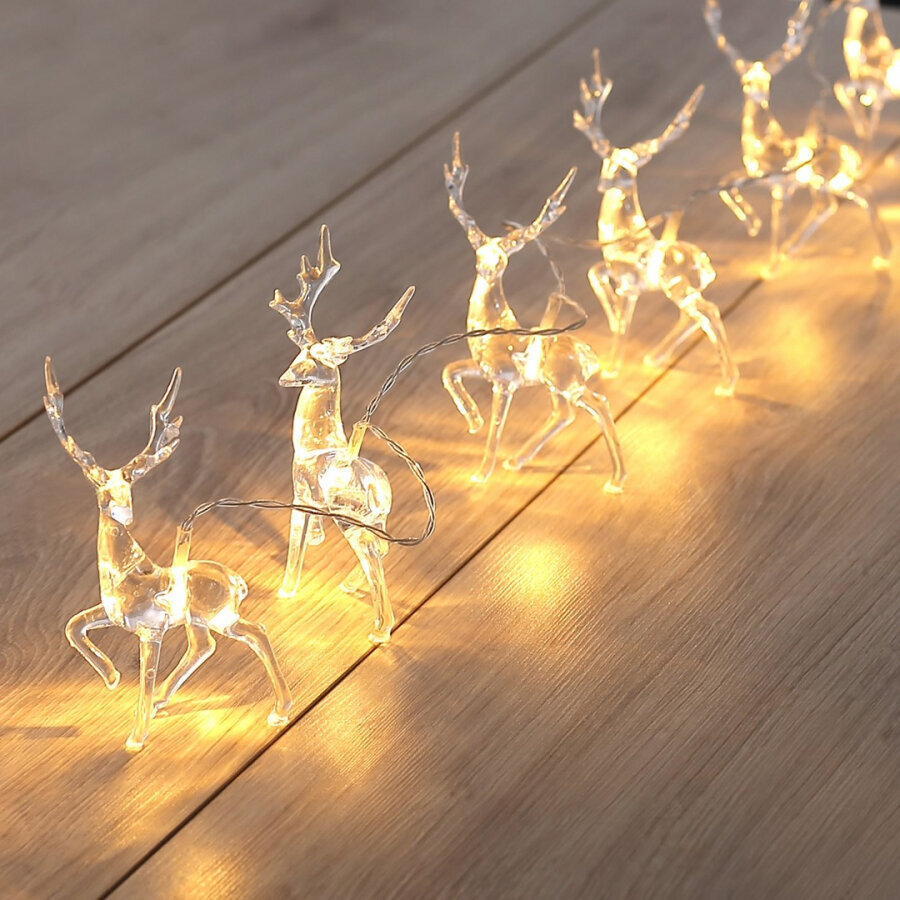 Decoking LEDLIG/CHREINDEERS/CLEAR/UNI/10PCS cena un informācija | Ziemassvētku dekorācijas | 220.lv