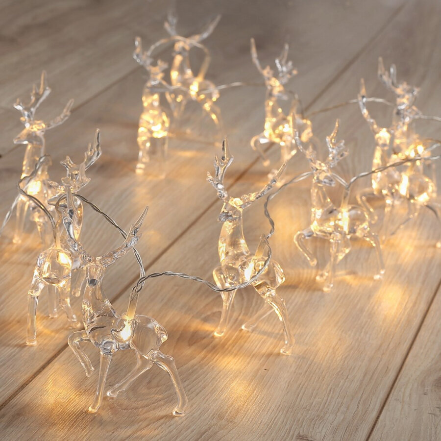 Decoking LEDLIG/CHREINDEERS/CLEAR/UNI/10PCS cena un informācija | Ziemassvētku dekorācijas | 220.lv