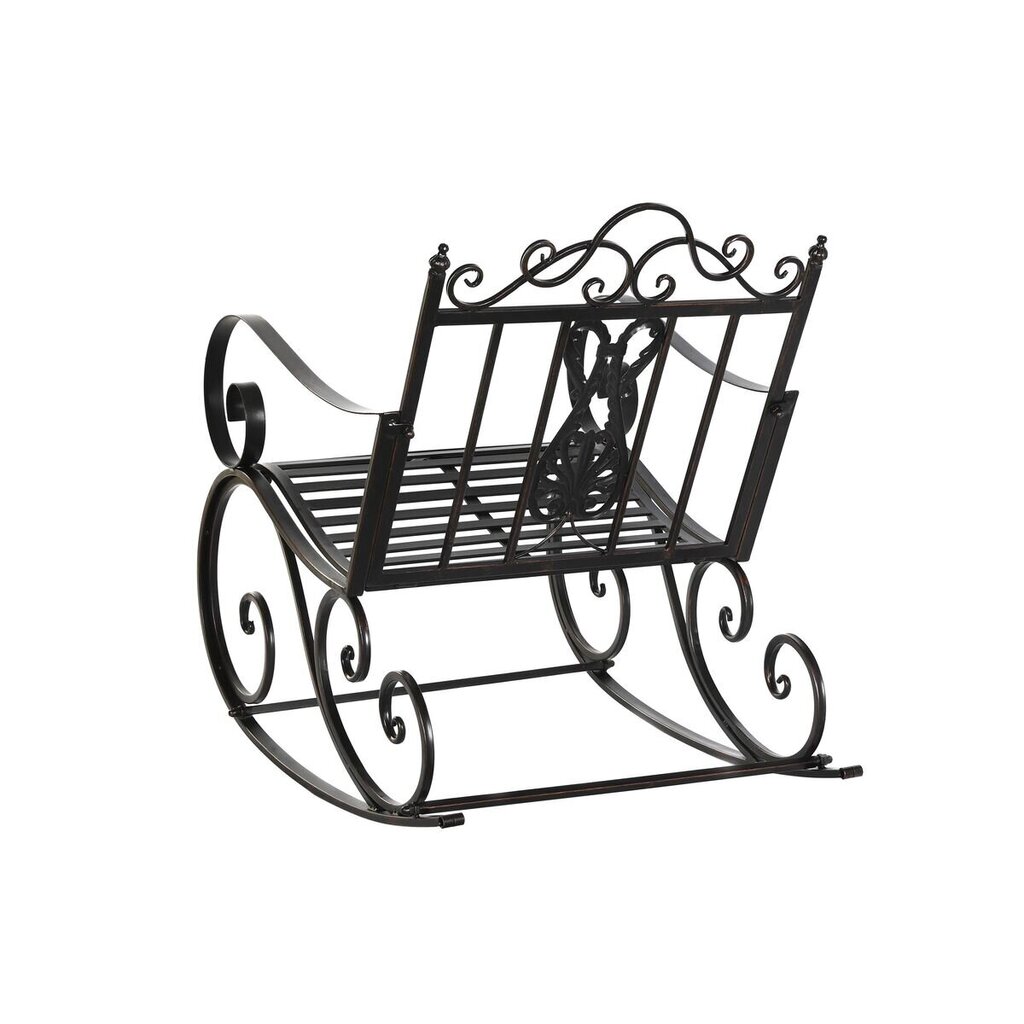 Šūpuļkrēsls DKD Home Decor Melns Metāls Alumīnijs (63 x 89 x 92 cm) cena un informācija | Atpūtas krēsli | 220.lv
