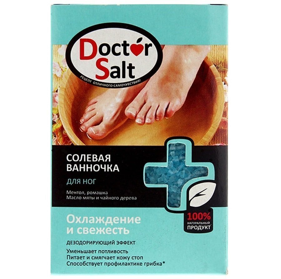 "Doctor Salt" Vanniņa kājām "Dezodorējoša ar atvēsinošu efektu", 100 g cena un informācija | Dušas želejas, eļļas | 220.lv