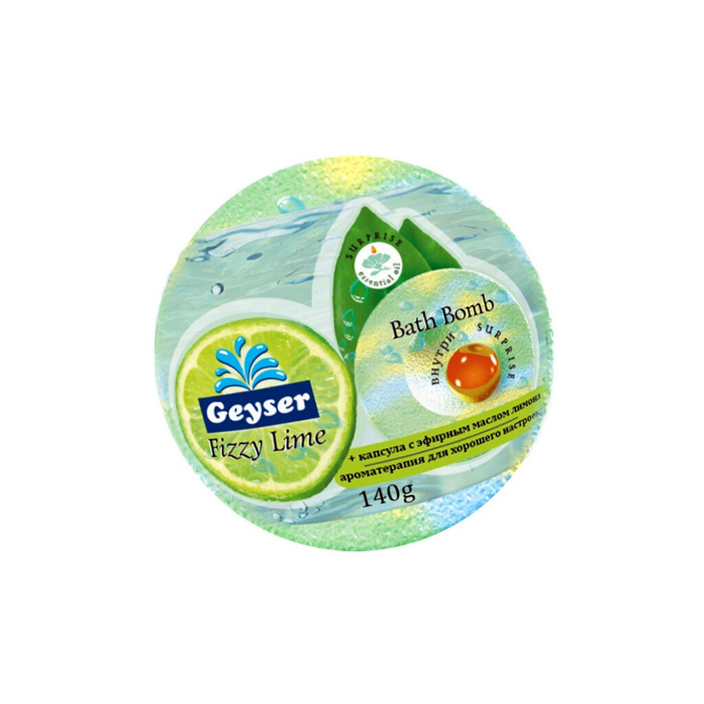 "Geyser" Bumba vannām Fizzy Lime, 140 g cena un informācija | Dušas želejas, eļļas | 220.lv