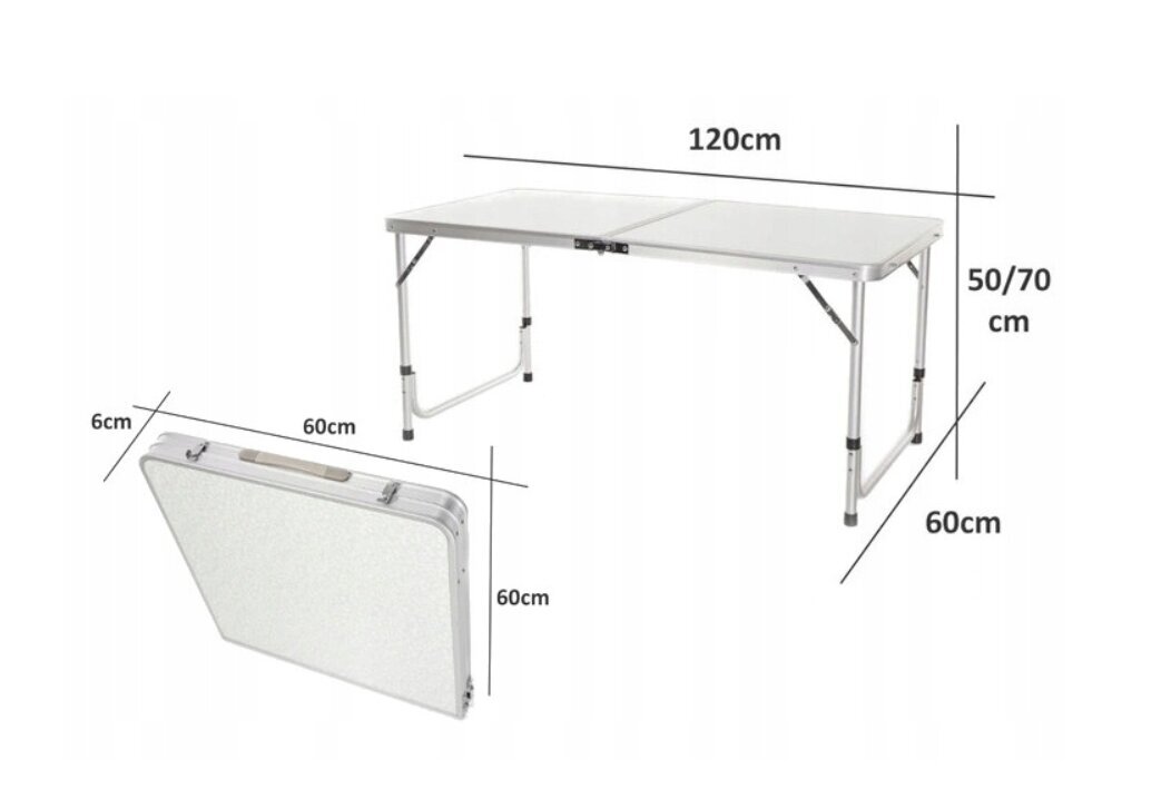 Saliekamais tūristu galds ar krēsliem Abarqs цена и информация |  Tūrisma mēbeles | 220.lv