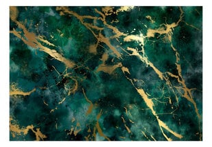 Fototapetes ar instrumentu un tapešu līmi - Zaļš marmors, 400x280 cm cena un informācija | Fototapetes | 220.lv