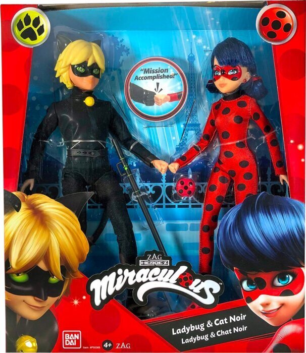 Lelles supervarones Miraculous Ladybug Cat Noir cena un informācija | Rotaļlietas meitenēm | 220.lv