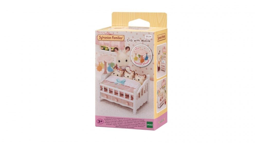 Leļļu zīdaiņu gultiņa ar piederumiem Sylvanian Families цена и информация | Rotaļlietas meitenēm | 220.lv