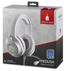 Spartan Gear - проводная гарнитура Medusa (совместимая с ПК, PS4, PS5.XBOX1, серией XBOX x/s, коммутатором) Белый/серый цена и информация | Наушники | 220.lv