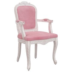 vidaXL virtuves krēsls, 62x59,5x100,5 cm, rozā samts cena un informācija | Virtuves un ēdamistabas krēsli | 220.lv