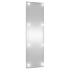 vidaXL sienas spogulis ar LED gaismām, 30x100 cm, stikls, taisnstūra цена и информация | Зеркала | 220.lv