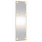 vidaXL sienas spogulis ar LED gaismām, 30x100 cm, stikls, taisnstūra cena un informācija | Spoguļi | 220.lv