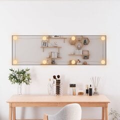 vidaXL sienas spogulis ar LED gaismām, 30x100 cm, stikls, taisnstūra цена и информация | Зеркала | 220.lv